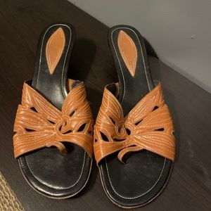 Cole Haan Brown Leather Sandals
